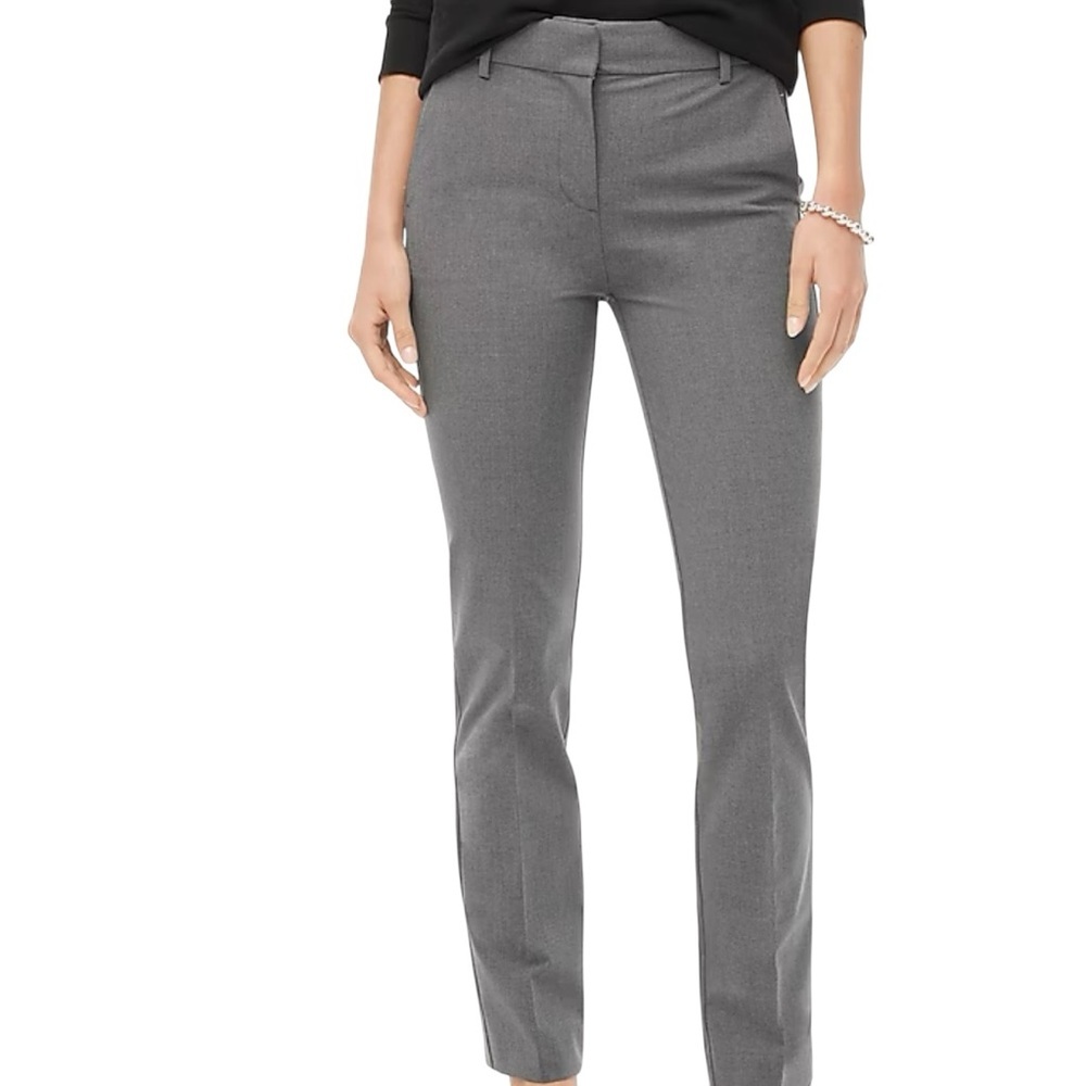 J. Crew Italian Wool Trouser Pant 10 Tall Gray